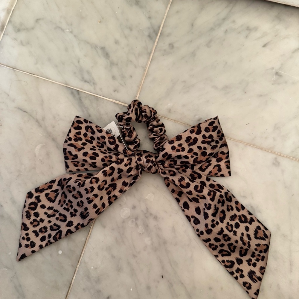 J. Crew Leopard Bow Scrunchie Hair Tie
